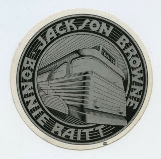 Bonnie Raitt Rick Griffin Jackson Browne 1974 Tour Concert Sticker