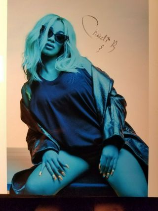 Cardi B Nude Gold Bling Hand Signed 8x10 Photo Not A Reprint
