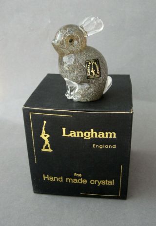 Langham Glass Fine Hand Made Crystal Rabbit,  Boxed