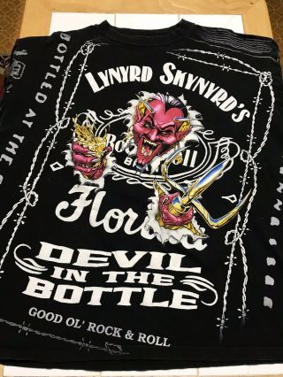 Vintage Devil In The Bottle Lynyd Skynyrd Concert Tshirt Size Xl