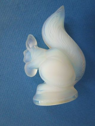 Sabino France Opalescent Art Glass Mini Figurine Squirrel With Nut