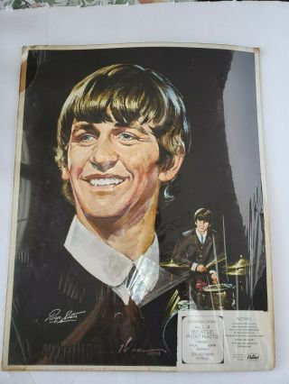 Vintage 1964 The Beatles Volpe Color Portraits Factory Set of 4 Posters 5