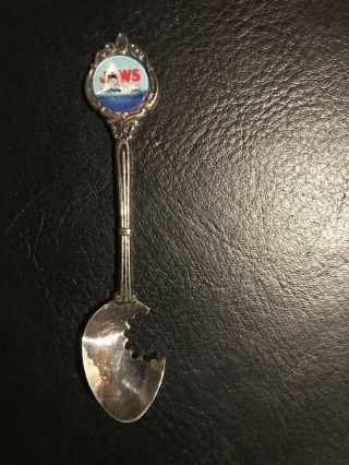 1975 ?? Jaws Movie Film Sterling Silver Spoon Souvenir Orca Made In Zealand