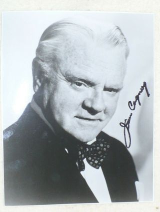 James Cagney 8x10 B&w Orginally Signed Photo (movie Actor Of The 