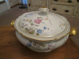 Vintage Castleton Sunnyvale Round Covered Vegetable Bowl Tureen Dome Finial