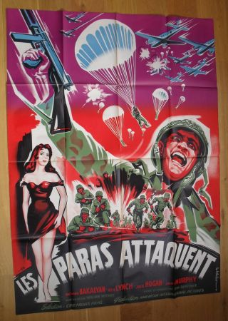 Paratroop Command William Witney French Movie Poster 63 " X47 " 