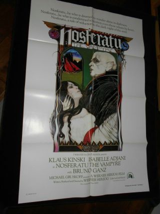 Nosferatu The Vampyre One Sheet Poster Klaus Kinski Isabelle Adjani
