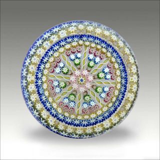 Perthshire Pp28 Millefiori Signed Glass Paperweight / Presse Papiers