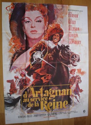 Three Musketeers Lana Turner Gene Kelly French Movie Poster R67