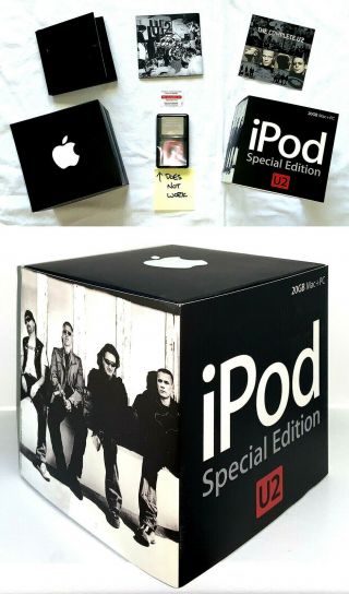 U2 Ipod (non -,  Parts Only) Box,  Fold - Out Poster,  Flyer / Coupon