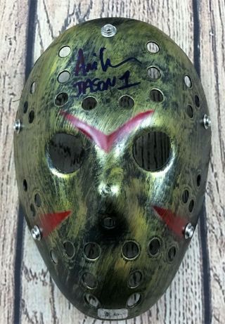 Ari Lehman Jason Voorhees Friday The 13th Gold Mask " Jason 1 " Lehman Hologram