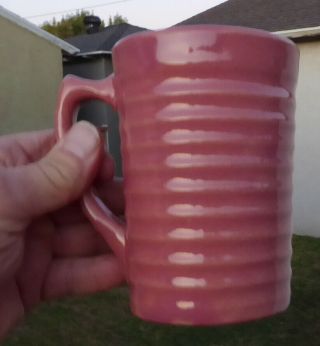 Rare Vintage Bauer Pottery Ring Ware Beer Mug Or Stein In Pink