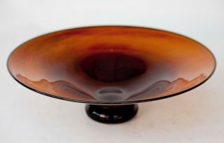 Swirl Hand Blown Art Glass Bowl Dish Signed Dated 1999