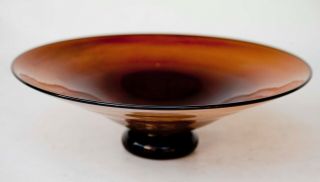 Swirl Hand Blown Art Glass Bowl Dish Signed dated 1999 2