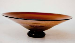 Swirl Hand Blown Art Glass Bowl Dish Signed dated 1999 3