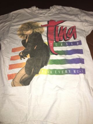 Vintage White Tina Turner 1987 World Tour Shirt