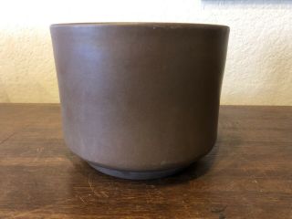 Vintage Gainey Ceramics California Pottery C - 8 Rare Matte Chocolate Brown Color