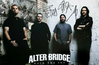 Alter Bridge Signed Autographed Photo.  Myles Kennedy.  Mark Tremonti.  Creed.  Rock