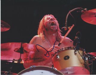 Taylor Hawkins Foo Fighters Chevy Metal Drummer Signed 8x10 Photo E