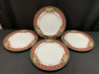 Noritake " Royal Hunt " Pattern 3930 Set Of 4 Dinner Plates 10 5/8 "