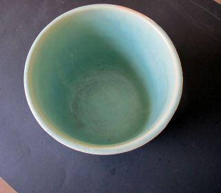 Vintage Nelson McCoy Art Studio Pottery Aqua Green Planter/Vase/pot/Jardiniere 6
