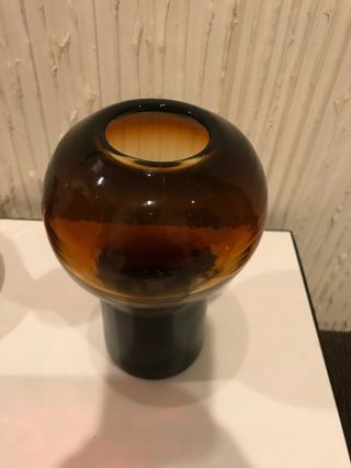 1960 Greenwich Flint Craft Vase Burnt Honey Tom Connelly Design 1208 2