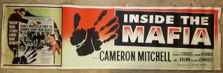 Inside The Mafia Cameron Mitchell 1959 24x82 Movie Poster Banner