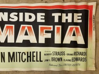 Inside The Mafia Cameron Mitchell 1959 24X82 movie poster banner 4