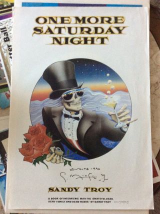 “one More Saturday Night” Book Promo Autographed By Stanley Mouse Grateful Dead