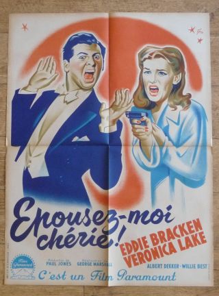 Hold That Blonde Veronica Lake French Movie Poster 