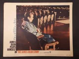 Vintage James Dean 1957 Lobby Card The James Dean Story Lc 1 Numbered 57/439