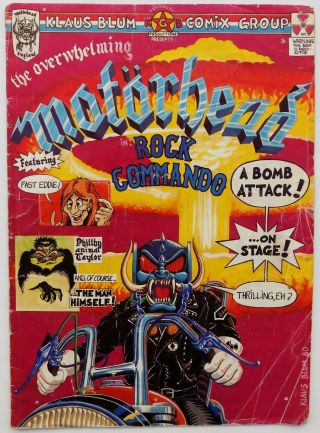 Motorhead Comic Rock Commando 1980 / 81 Rare Lemmy Kilminster Klaus Blum