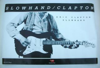 Eric Clapton Slowhand Rso Records Promo Poster Vg,  1977