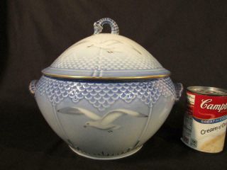 Large 10 " Vintage Bing & Grondahl Seagull Pattern Covered Serving Bowl 665