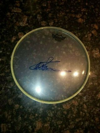 Carl Palmer Signed Autographed Drumhead Emerson,  Lake,  And Palmer Rock