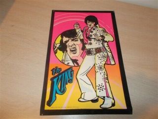 Elvis Presley Flocked Blacklight Poster.  1975 Pro Arts Inc.