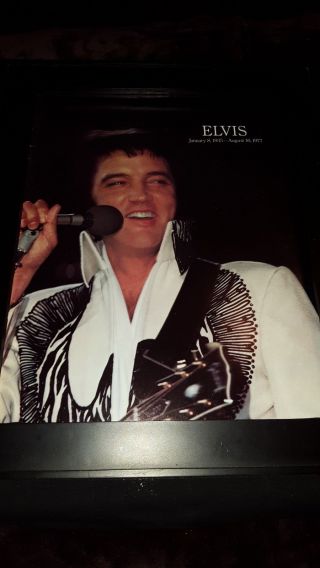 Elvis Presley Rare Memorial 1977 Promo Poster Ad Framed