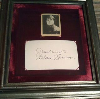 Gloria Swanson Autograph Framed