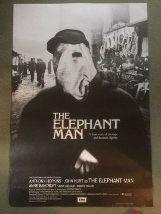 The Elephant Man British Film Poster 1980 John Hurt Anthony Hopkins