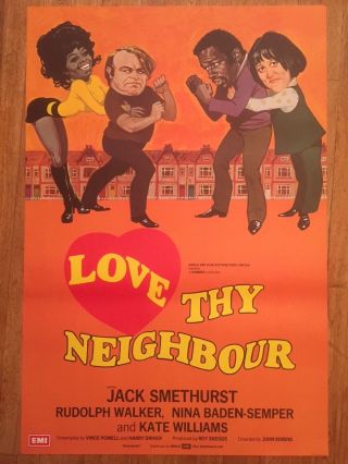 Love Thy Neighbour 1973 British Comedy Film Poster Jack Smethurst