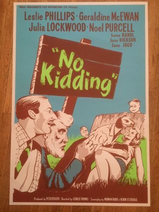 No Kidding A.  K.  A Beware Of Children 1960 Film Poster Leslie Phillips
