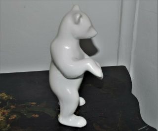 Rare KPM Germany Porcelain Standing White Polar Bear Figurine 7.  75 