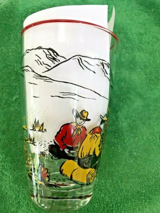 8 Libbey Mid - Century Western/Cowboy/Chuck Wagon Themed Barware Glasses - - 4