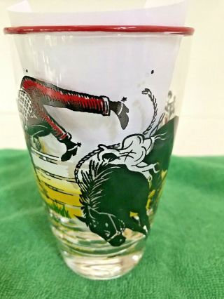 8 Libbey Mid - Century Western/Cowboy/Rodeo Themed Barware Glasses - - 3
