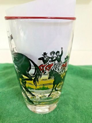 8 Libbey Mid - Century Western/Cowboy/Rodeo Themed Barware Glasses - - 4