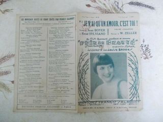 Prix De Beaute Louise Brooks 1930 Sheet Music