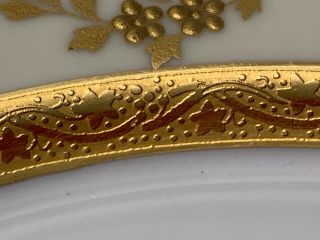 Minton Gold Encrusted & Enameled Antique DINNER PLATE (S) K26 White/Ivory 5avail 6