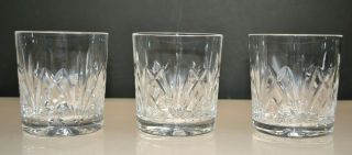 3 Marquis By Waterford " Brookside " Pattern Double Old Fashion Straight Glasses
