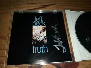 Jeff Beck Signed Cd Jimmy Page Stevie Ray Vaughn Aerosmith Van Halen Zeppelin