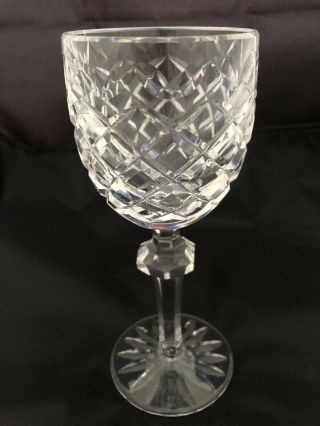 Powerscourt White Wine Goblet By Waterford,  6 5/8 ",  Irish Cut Crystal Glass